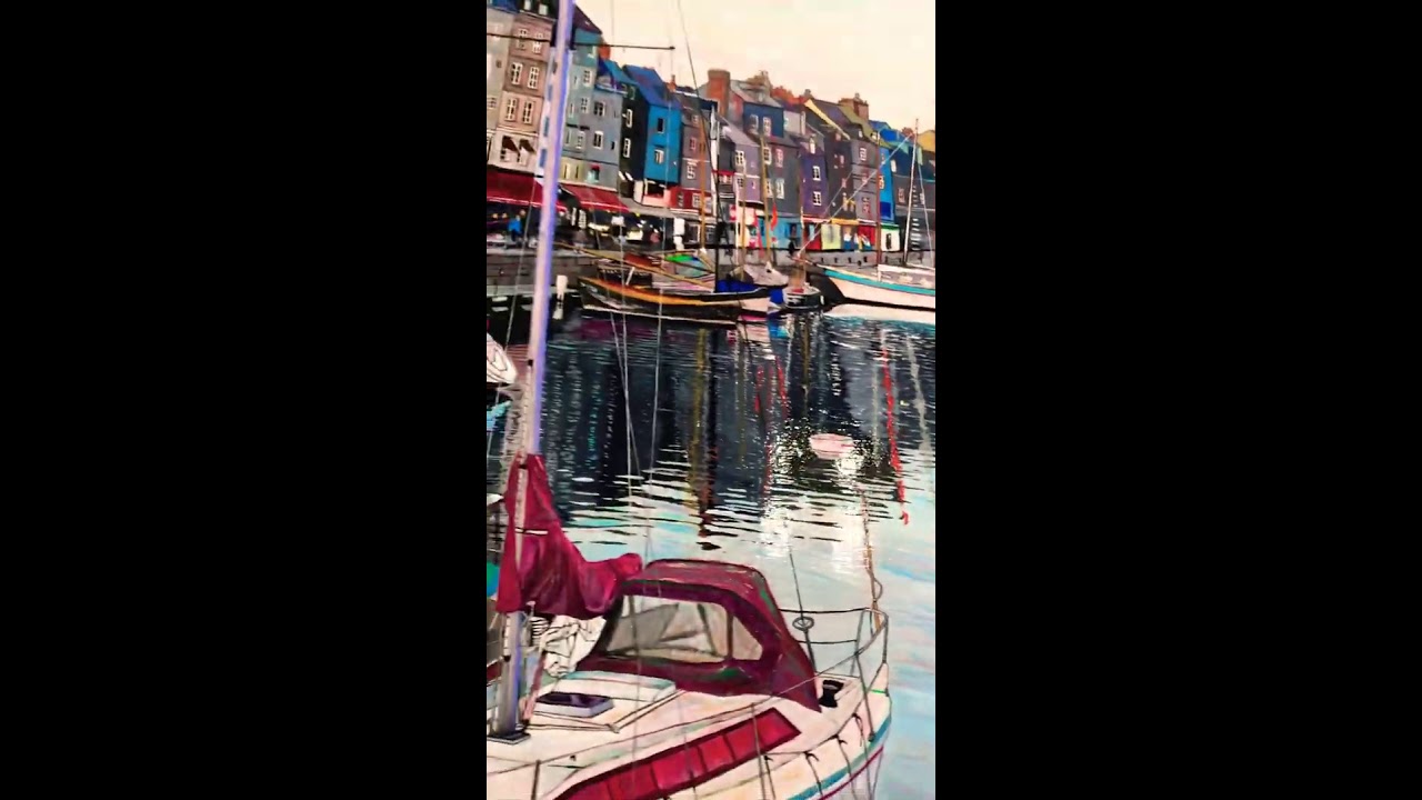 原画「オンフルール港」フランス 油彩原画(油絵) F100号 | ART STUDIO