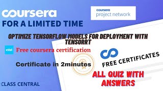 Optimize TensorFlow Models For Deployment with TensorRT ,All Quiz  Answers.#coursera #excel #answers Wealth