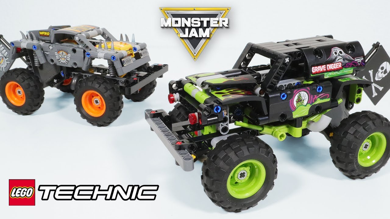 LEGO Technic Monster Trucks Review! Grave Digger and Max-D Sets 42118 &  42119!