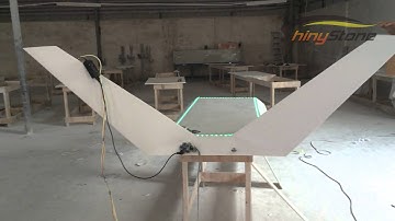 Corian matt finish two leg supported office desk