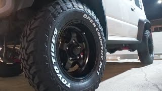 新型ジムニーシエラ 軽いタイヤに交換 TOYO TIRES OPEN COUNTRY M/T 225/75R-16 Jimny JB74