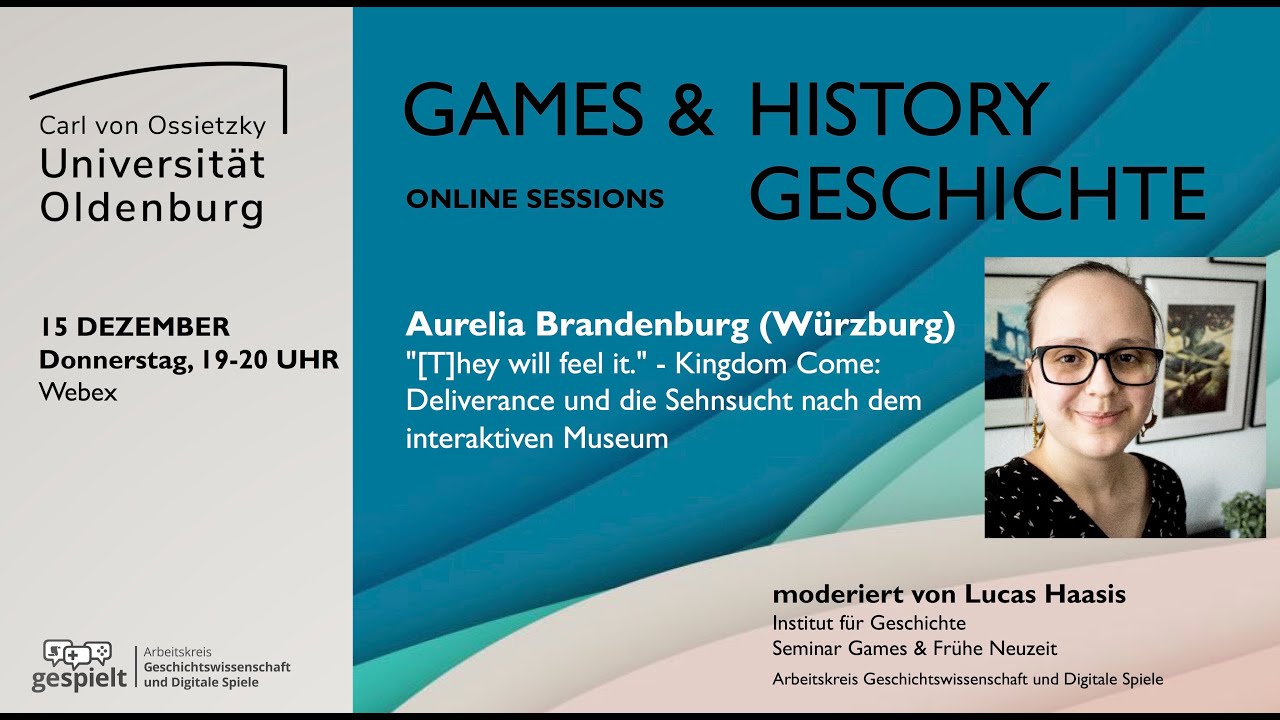 Games & Geschichte Online Session mit Aurelia Brandenburg YouTube