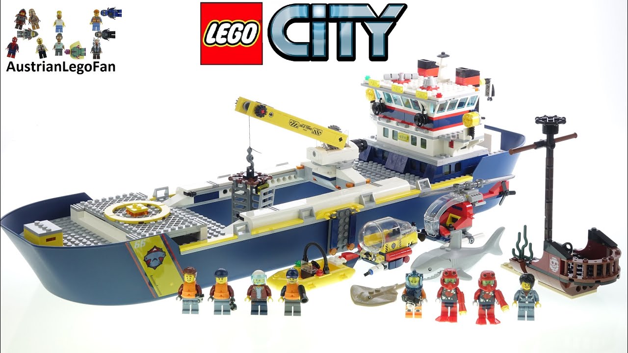 LEGO City 60266 Ocean Exploration Ship - Lego Speed Build Review 