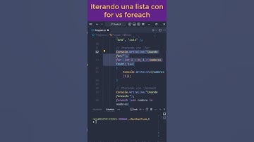 Iterando una lista con for vs foreach C# #shorts #programación #csharpnivelintermedio