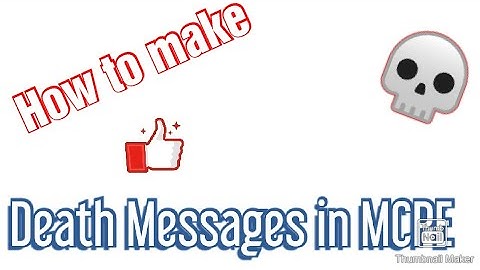 How to Make Custom Death Messages in MCPE | MCPE Tutorial