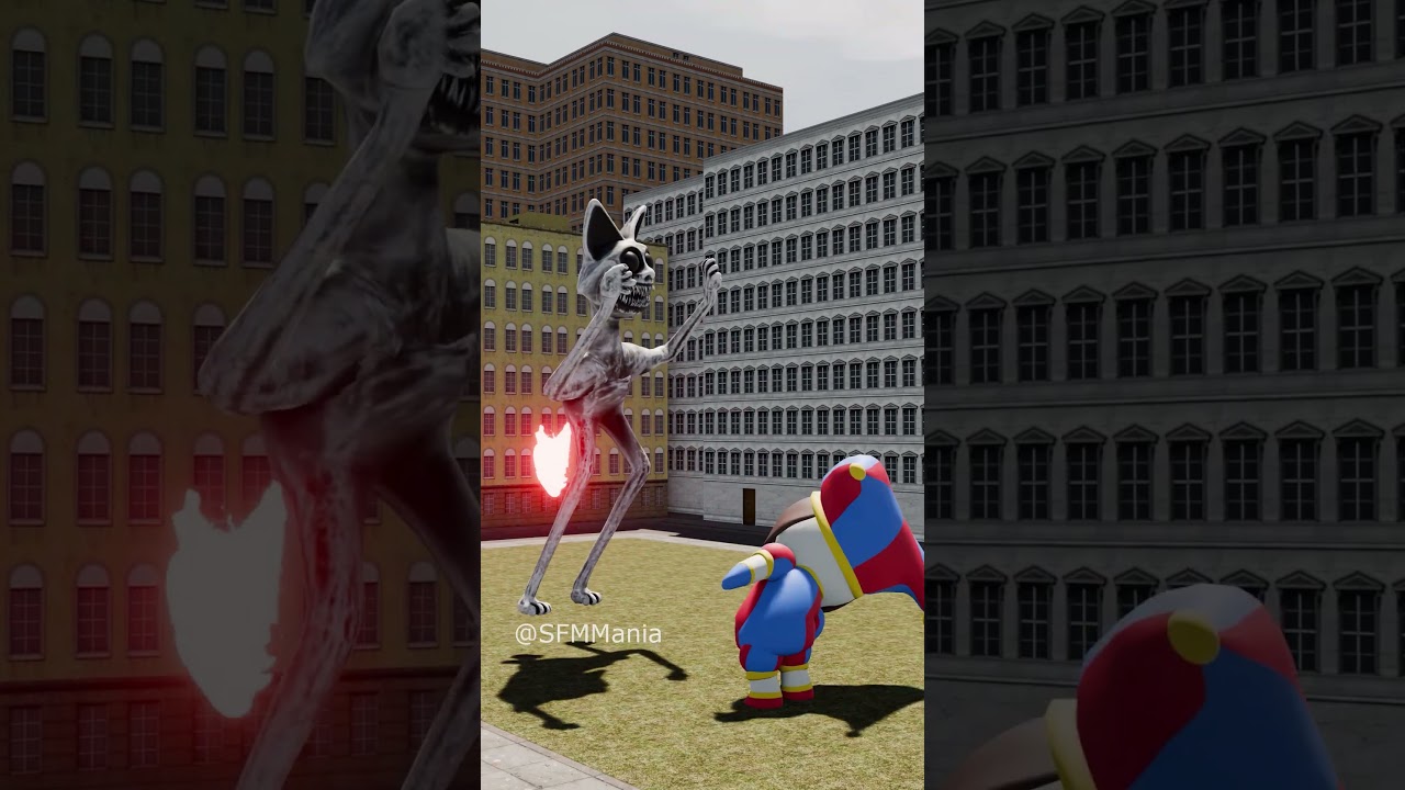 OHIO Zoonomaly Big Smile Cat Fart Propulsion VS Little Pomni Skibidi Toilet Animation