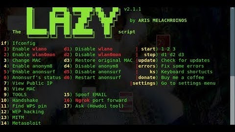 how to install lazy script on kali linux
