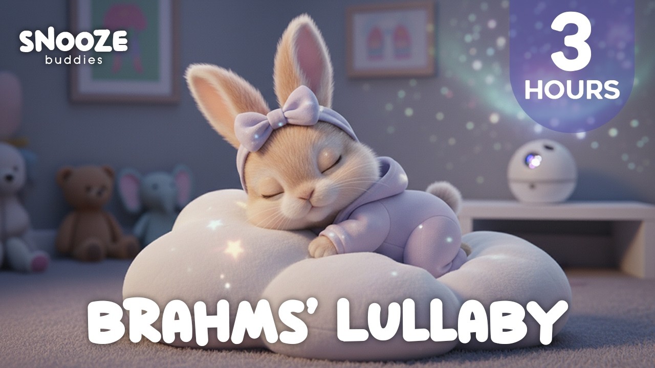 Brahms Lullaby ♬♪ 3 Hours Soothing Mozart Inspired Baby Sleep Music to Go to Deep Sleep Fast 😴