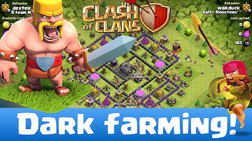 Clash of Clans $ EASY Dark Farming ♚ ♛ NO HEROES Necessary ➤ BARCH