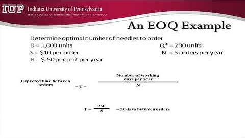 #5 An EOQ Example
