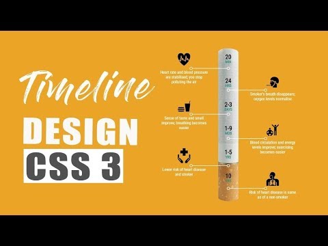 Quit Smoking Health Timeline Design Using HTML & CSS 3 || Web Design  2019