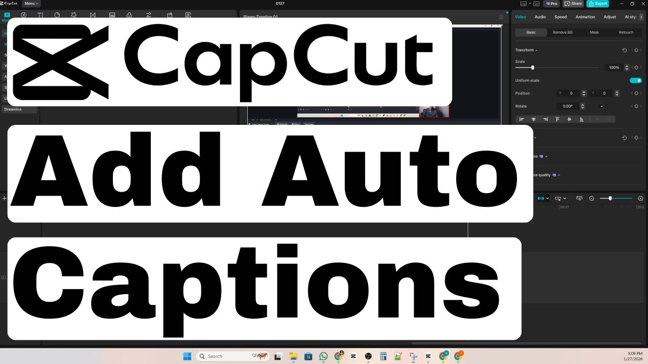 How to Add Automatic Captions in CapCut PC