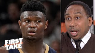 The Pelicans need to be 'ultra protective' of Zion's knee injury - Stephen A. | First Take