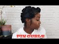 How to pin curl| Relaxed Hair| April Sunny
