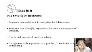 Practical Research 2: Nature of Inquiry and Research