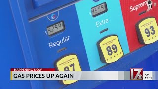 Gas prices on the rise in the Triangle