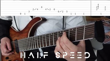 How to play "The 8 String Riff" [ TABS | Tutorial ] 4K