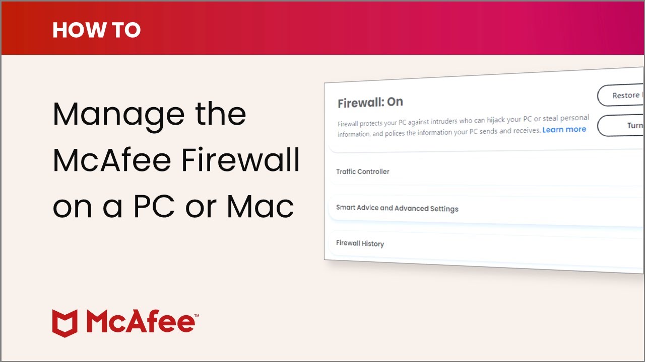 Proč nemohu vypnout firewall McAfee?