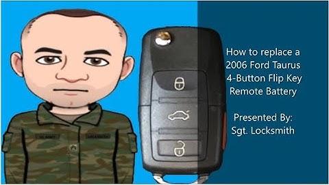 How to replace a 2006 Ford Taurus 4 Button Flip Key Remote Battery