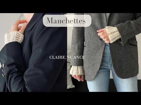 Manchettes au crochet / tuto poignet amovible romantique /bracelet ajouré en dentelle moderne