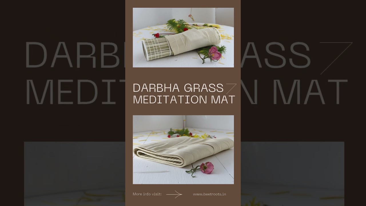 Beetroots Eco-living, Natural foldable darbha Grass meditation mat
