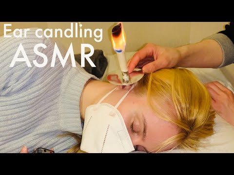 ASMR Ear Candling REAL in person (Unintentional ASMR)
