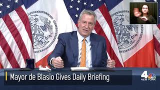 LIVE: NYC Mayor De Blasio Holds Daily Briefing