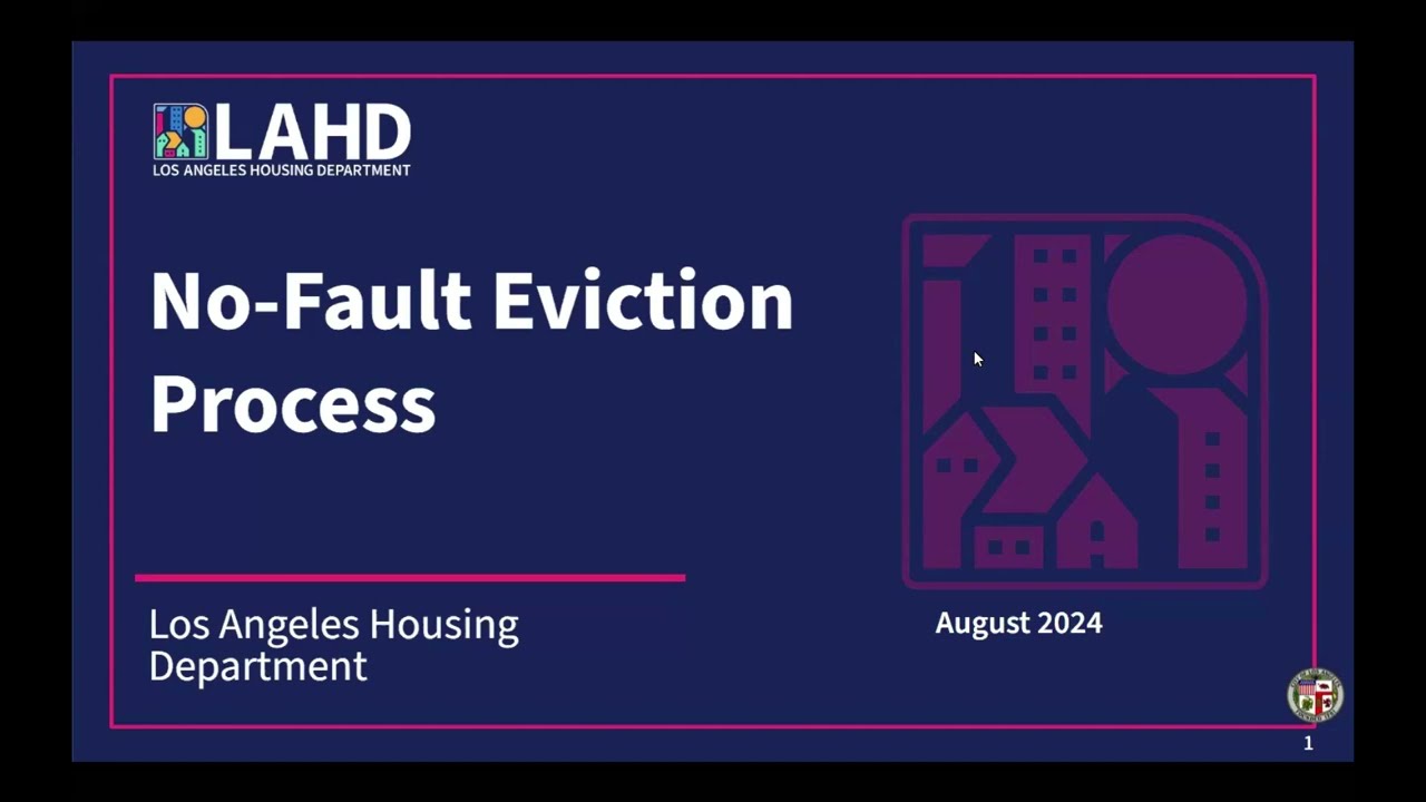 Aug & Sept 2024 - Requirements for No-Fault Evictions & Relocation Assistance Under the RSO and JCO