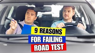 9 REASONS for FAILING a ROAD TEST  || COMMON MISTAKES to avoid || Drive Test Tips