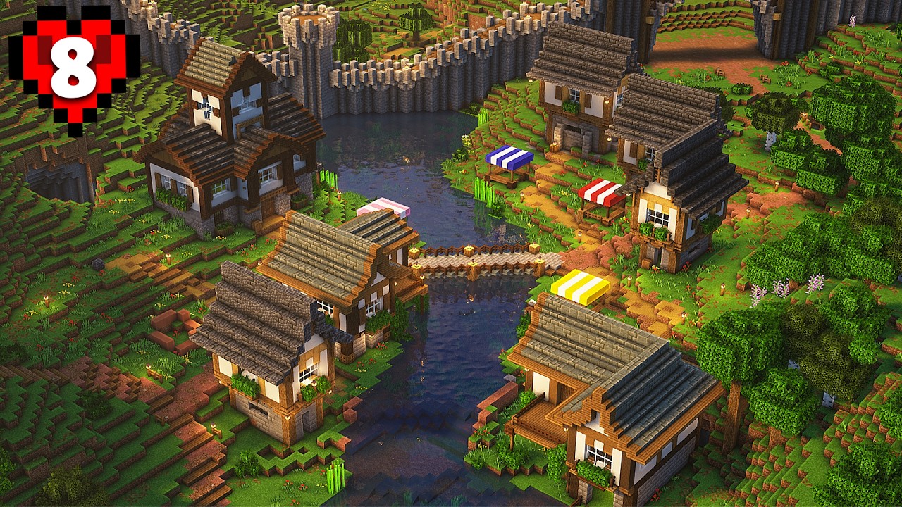 J'ai Construit un VILLAGE MEDIEVAL sur Minecraft ULTRA HARDCORE  !