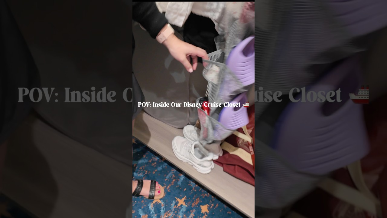 POV: Inside our Disney Cruise closet!🚢👕✨ #disneycruise #disney #cruiseship #dcl #organization