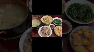 Pork ribs soup, fried rice boiled pig tongue #food #cooking #youtubeshorts #shortvideo #shorts