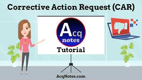 Corrective Action Request (CAR) Tutorial