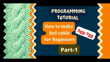 3x3 cable || Part1||  jacquard program || shima seiki || package tutorial by apex