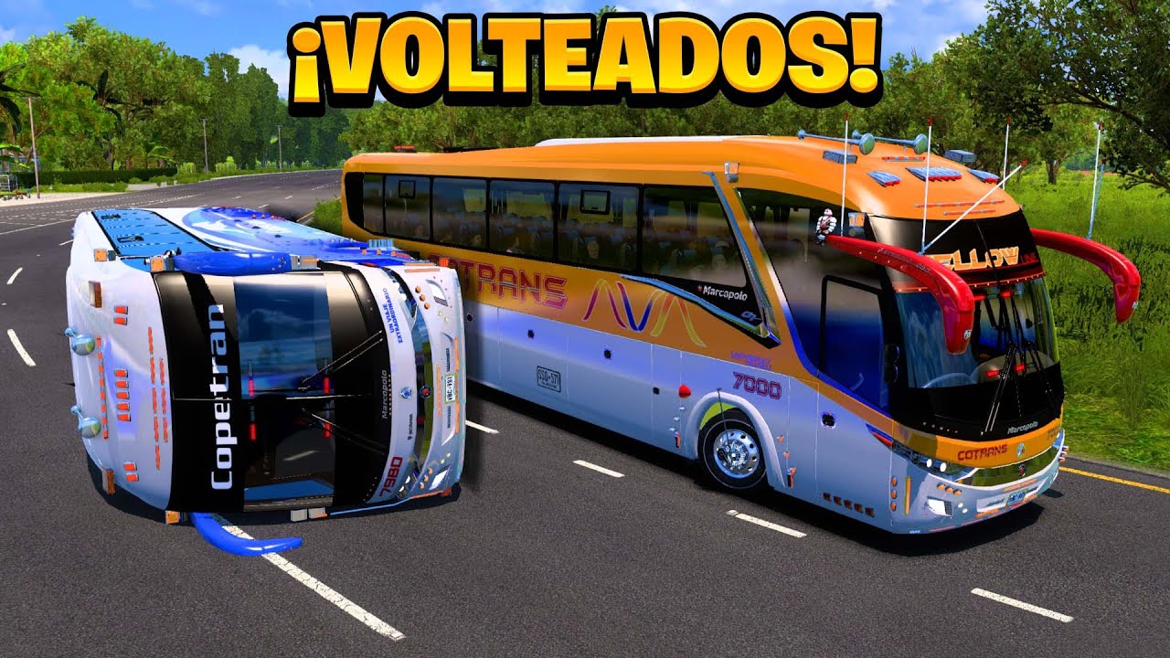 ¡BUSES A MAXIMA VELOCIDAD TERMINAN MUY MAL! | American Truck Simulator
