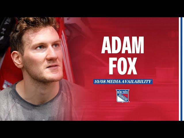 New York Rangers: Adam Fox Postgame Media Availability
