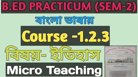 micro teaching through simulation || history method || B.Ed 2nd sem course 1.2.3 || #bed #wbuttepa