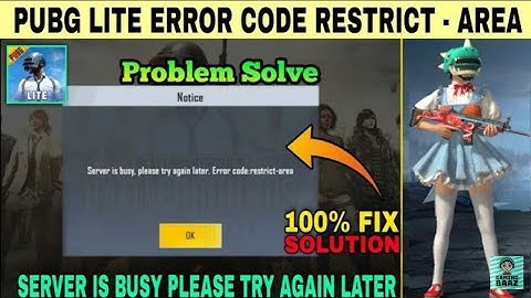 PUBG LITE (SERVER IS BUSY PLEAS TRY AGAIN LATER .ERROR CODE:SIMULATOR.LIMIT.) SOLUTION ON ANDROID