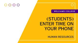 (Students) Enter Time Worked on Your Phone