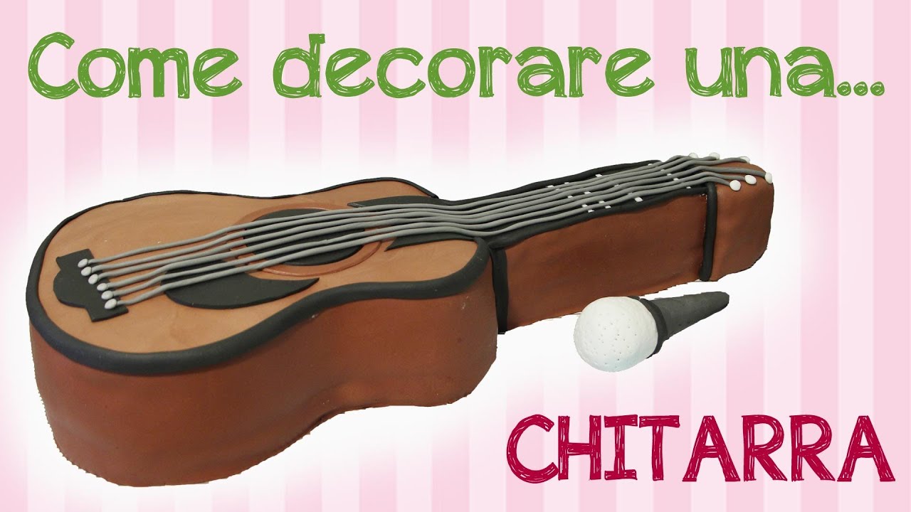 Come decorare una torta a forma di chitarra
