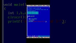 write a c program find area of rectangle|| part -9 ||#shorts #coding