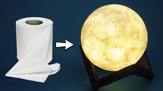 Moon Lamp with Toilet Paper | Moon Lamp DIY | Night Lamp making at home | DIY Room Decor screenshot 3