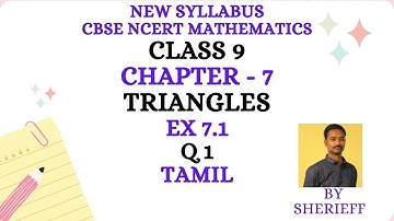 CLASS 9 MATHS CHAPTER 7 TRIANGLES - EX 7.1 Q1 CBSE NCERT NEW SYLLABUS.
