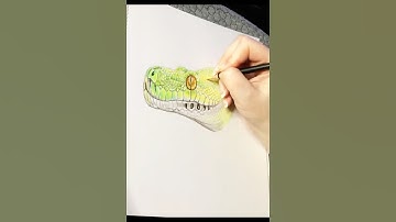 Unleashing the Green Tree Python: Colored Pencil Magic! #coloredpencils #animalart