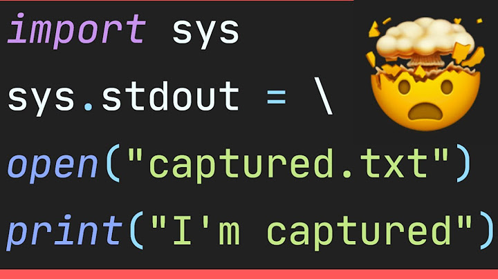 How stdout Works (Print to Output), hint: it's a file