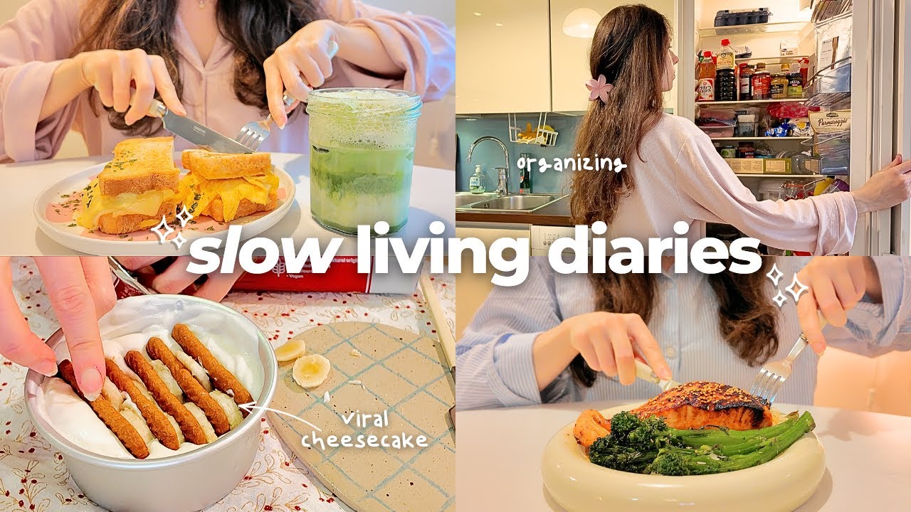 Тихий день за готовкой дома 🍵 организация холодильника, тост с яйцом, японский чизкейк