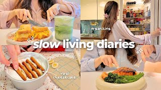 Download Lagu a quiet day cooking at home 🍵 organizing fridge, egg toast, japanese cheesecake MP3