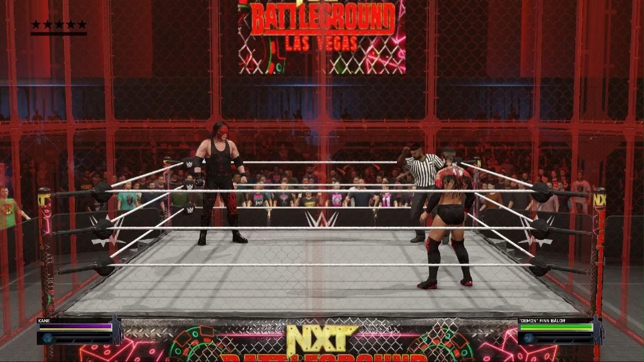 WWE 2K25 Kane vs Demon finn balor hell in cell 