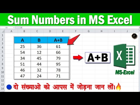 How to Add Numbers in Excel - Beginner Tutorial | Sum Formula in Excel ...