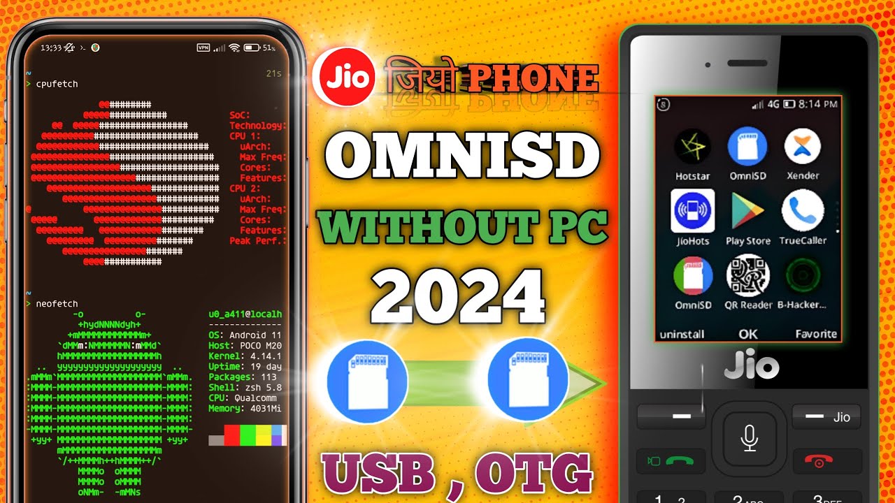 OmniSD Install Without PC 2024 Method  Unick Process OmniSD HotSpot Install Jio Phone  technical